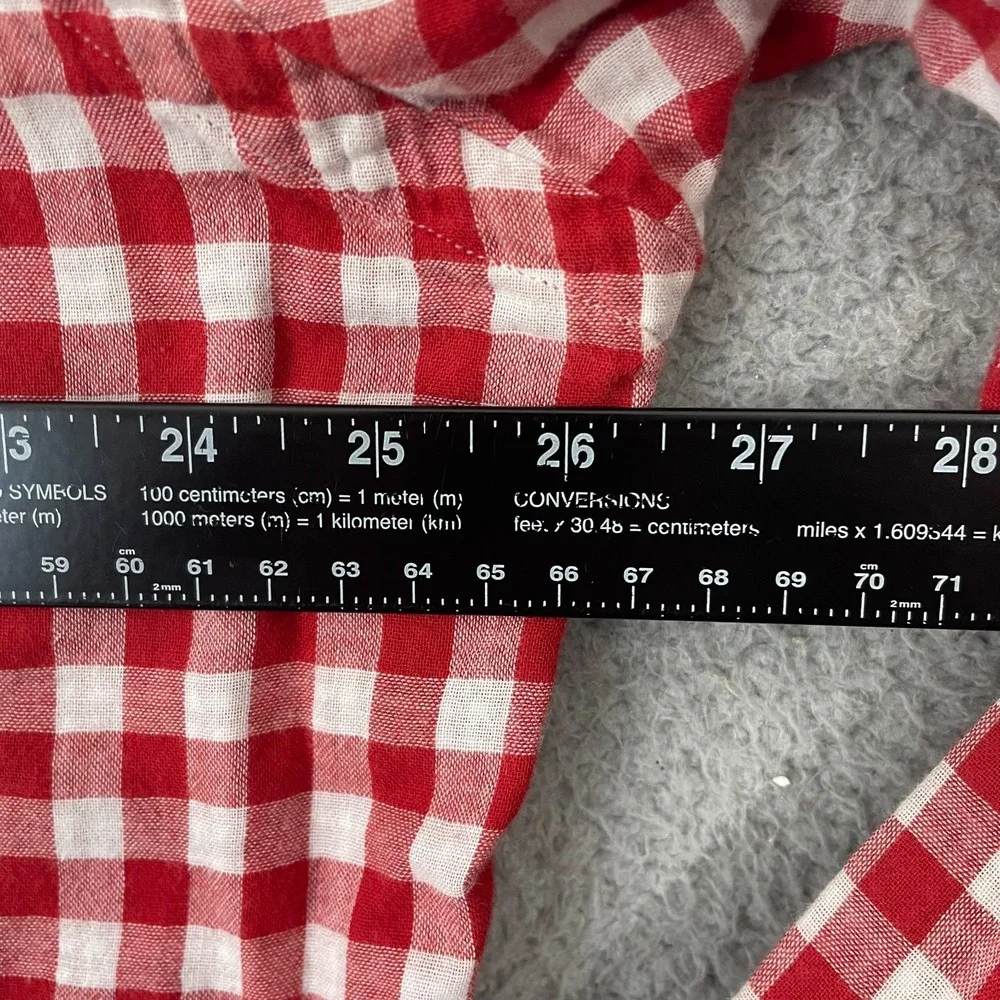 Polo Ralph Lauren Shirt 2XL Red Gingham Plaid Preppy Long Sleeve Button Front